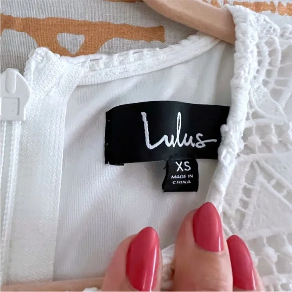 Lulu’s Madly in Love White Lace Midi Dress Size XS - Picture 13 of 14